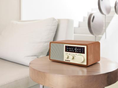 Sangean FM / AM / Aux-in / Bluetooth Wooden Cabinet Receiver - WR-16 (Wnt)