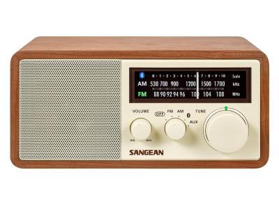Sangean FM / AM / Aux-in / Bluetooth Wooden Cabinet Receiver - WR-16 (Wnt)