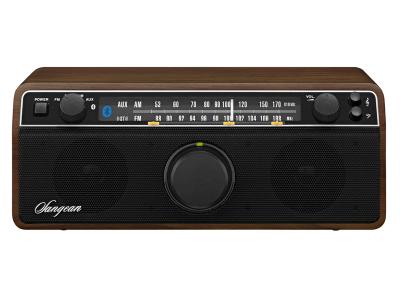 Sangean FM AM Aux-in Bluetooth Wooden Cabinet Receiver - WR-12BT