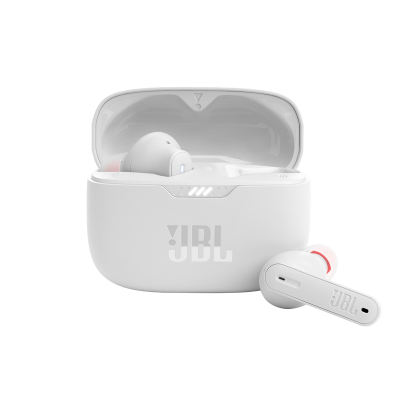 JBL True Wireless Noise Cancelling Earbuds in White - JBLT230NCTWSWAM