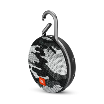 JBL Portable Bluetooth Speaker in Black Or White Camouflage - JBLCLIP3BCAMOAM