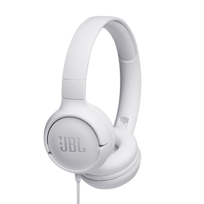 JBL Tune 500 Wired On-Ear Headphones - JBLT500WHTAM