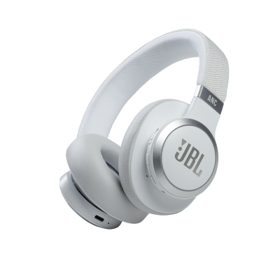 JBL Wireless Over-ear Noise Cancelling Headphones in White - JBLLIVE660NCWHTAM