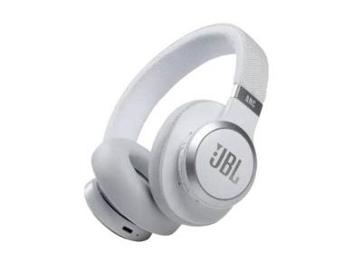 JBL Wireless Over-ear Noise Cancelling Headphones in White - JBLLIVE660NCWHTAM