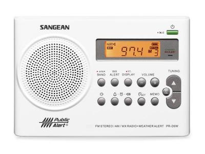 Sangean AM / FM / WX Portable Radio in White - 14‐PRD9W