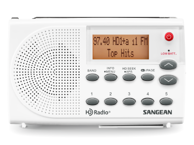 Sangean HD / AM / FM-RBDS Radio in White-Gray - 24-SG108