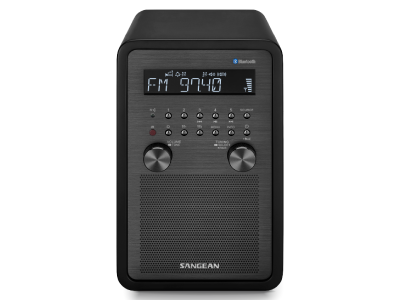 Sangean AM / FM / Bluetooth Wooden Cabinet Radio in Matte Black - 14-WR50