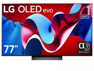 77" LG OLED77C4AUA OLED Evo 4K Smart TV
