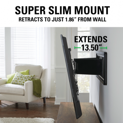 Sanus Super Slim Full-Motion Mount For 40" - 80" flat-panel TVs  - VLF613-B1