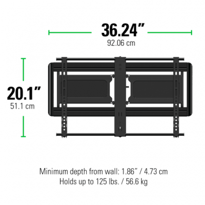 Sanus Super Slim Full-Motion Mount For 40" - 80" flat-panel TVs  - VLF613-B1