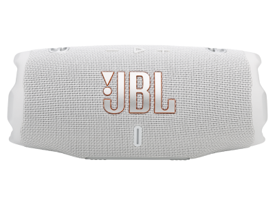 JBL Charge 6 Portable Speaker with AI Sound Boost in White - JBLCHARGE6WHTAM