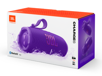JBL Charge 6 Portable Speaker with AI Sound Boost in Purple - JBLCHARGE6PURAM