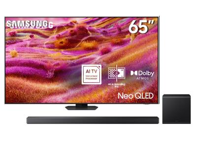 65" Samsung Neo QLED 4K TV + Q-Series Soundbar - QN65QN90FAFXZC-HW-QS700F/ZC