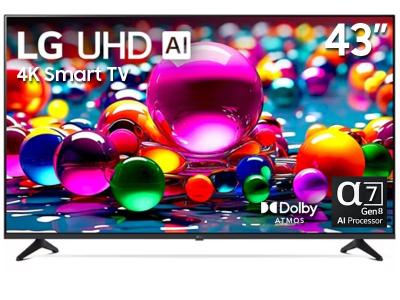 43" LG 43UA7700PUB Class LG UHD AI UA77 4K Smart TV 2025