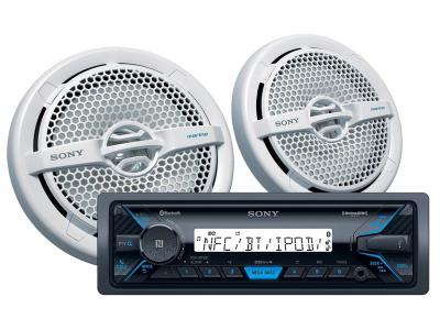 Sony Marine Speaker and Media Receiver Bundle - DSXM5511BT