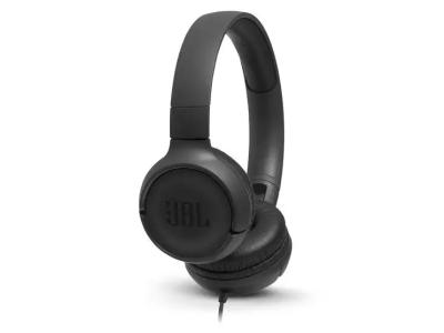 JBL Tune 500 Wired On-Ear Headphones In Black - JBLT500BLKAM