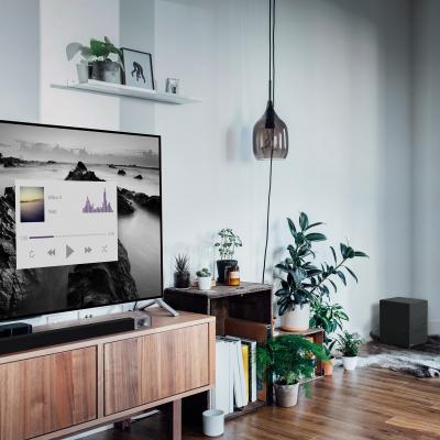 Klipsch Sound Bar and Wireless Subwoofer in Black - CINEMA400